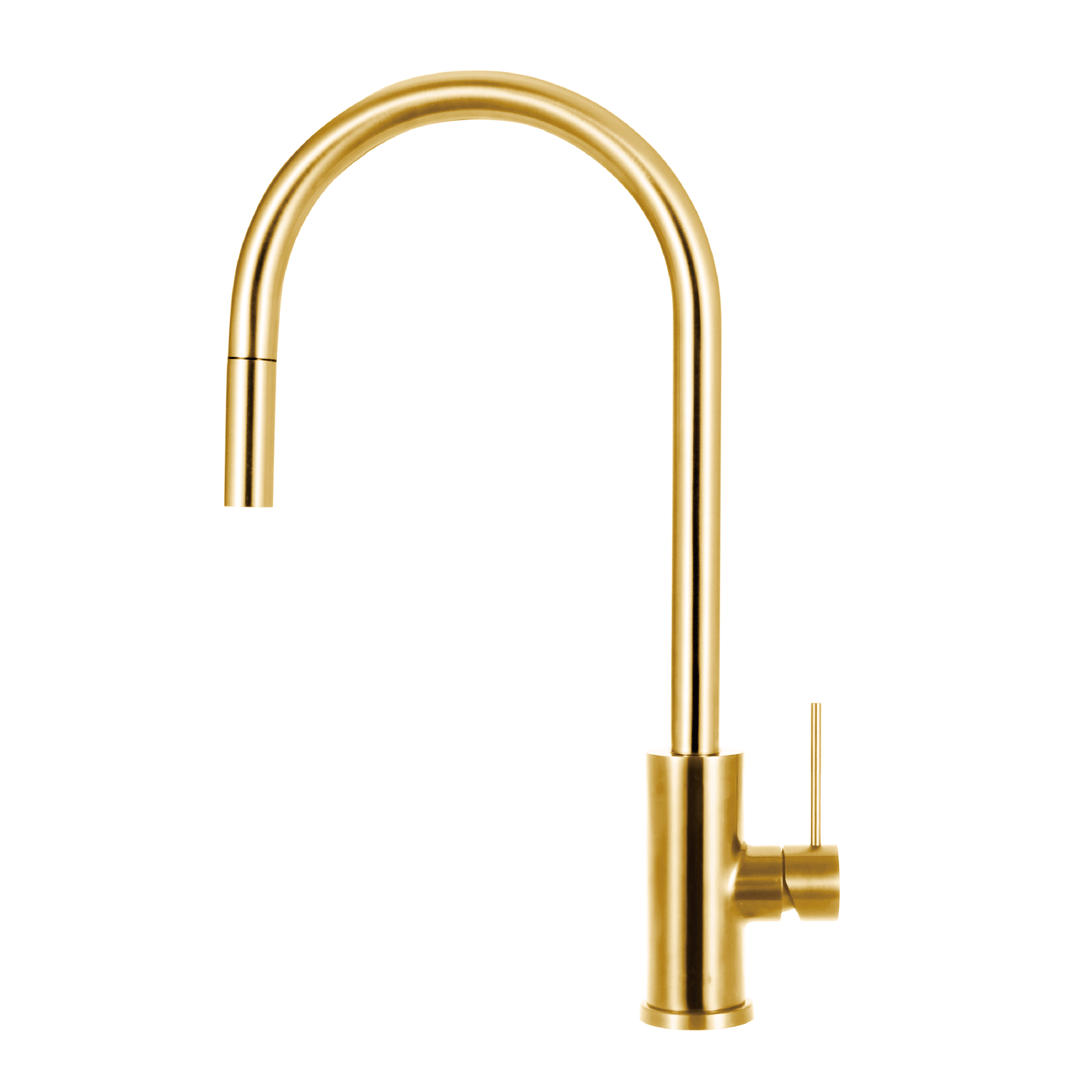 Bexley Ultra Slim Pull Out Kitchen Mixer Brushed Brass