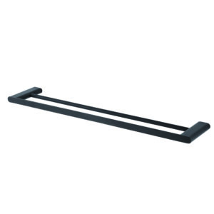 Double  Towel Rail - Matt Black